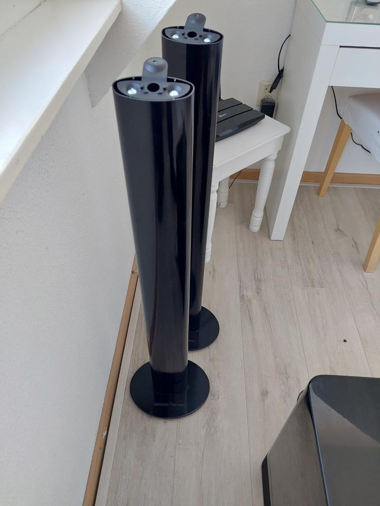 Harman Kardon HKTS 60 Satelliet Speakers (set van 2), Zo goed als nieuw, 60 tot 120 watt, Front, Rear of Stereo speakers, Ophalen