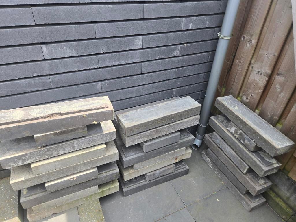 Gebruikte betonnen stapelblokken 60x15x7,5 cm, Ophalen, Gebruikt, Tuin