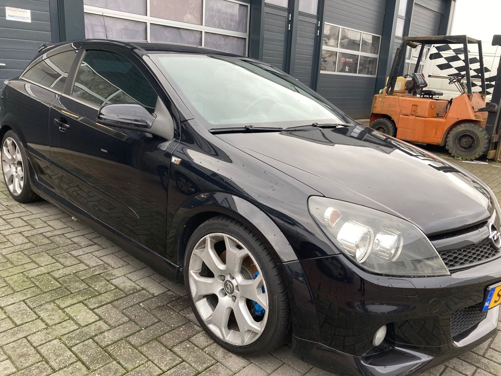 Opel astra h opc, Auto's, Voorwielaandrijving, Zwart, Leder en Stof, Zwart