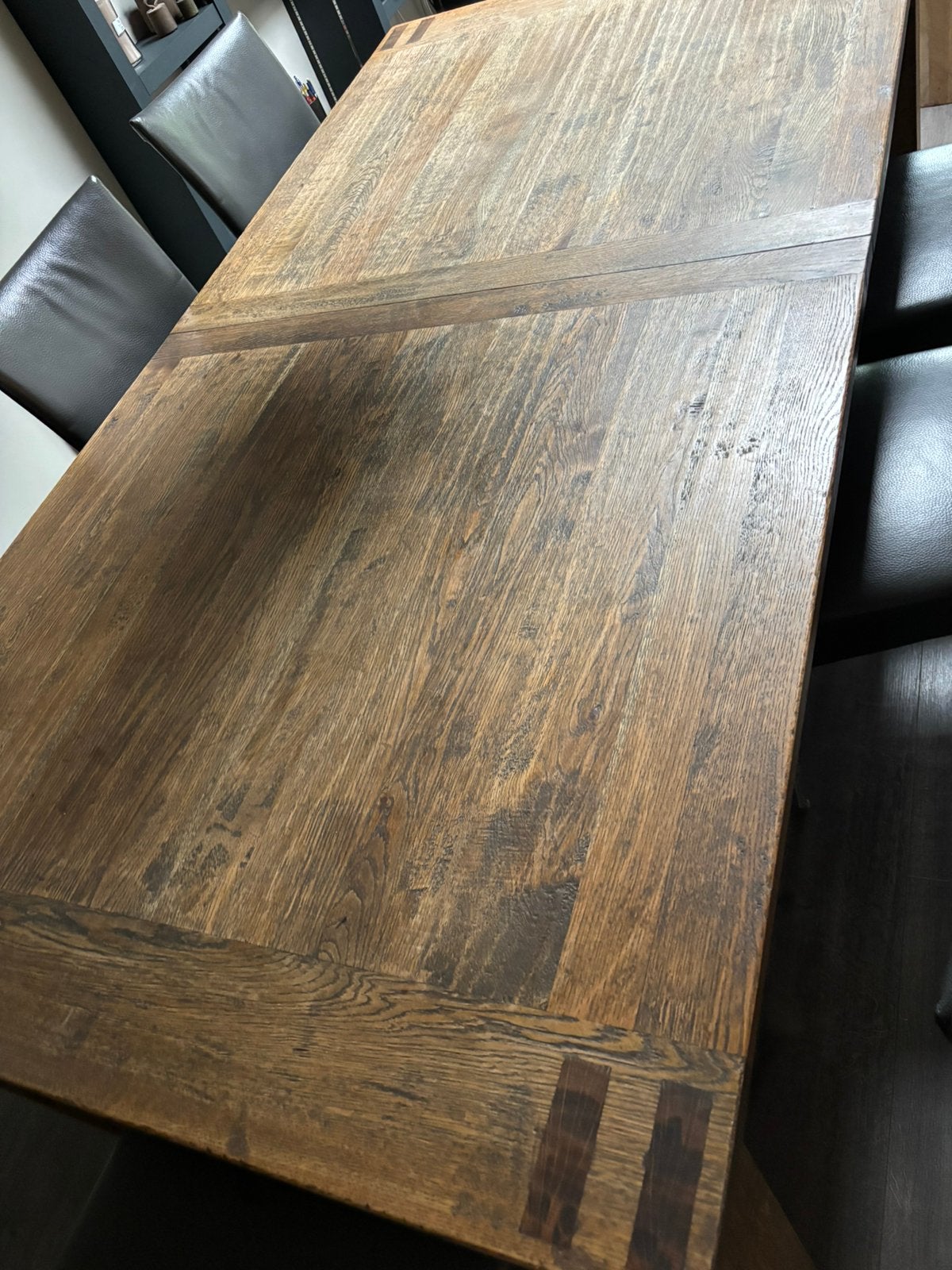 Uitschuiftafel 200x100 breed , uitgeschoven 280 lang, Huis en Inrichting, Tafels | Eettafels, Ophalen, Rechthoekig, 200 cm of meer