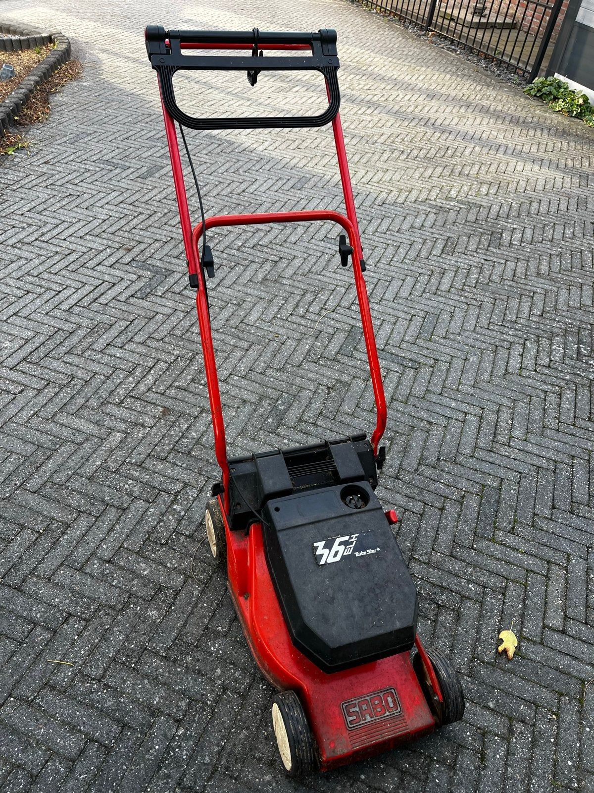 Sabo Turbo-Star 36-EL elektrische grasmaaier, Cirkelmaaier, Gebruikt, Elektrische grasmaaier, Ophalen of Verzenden