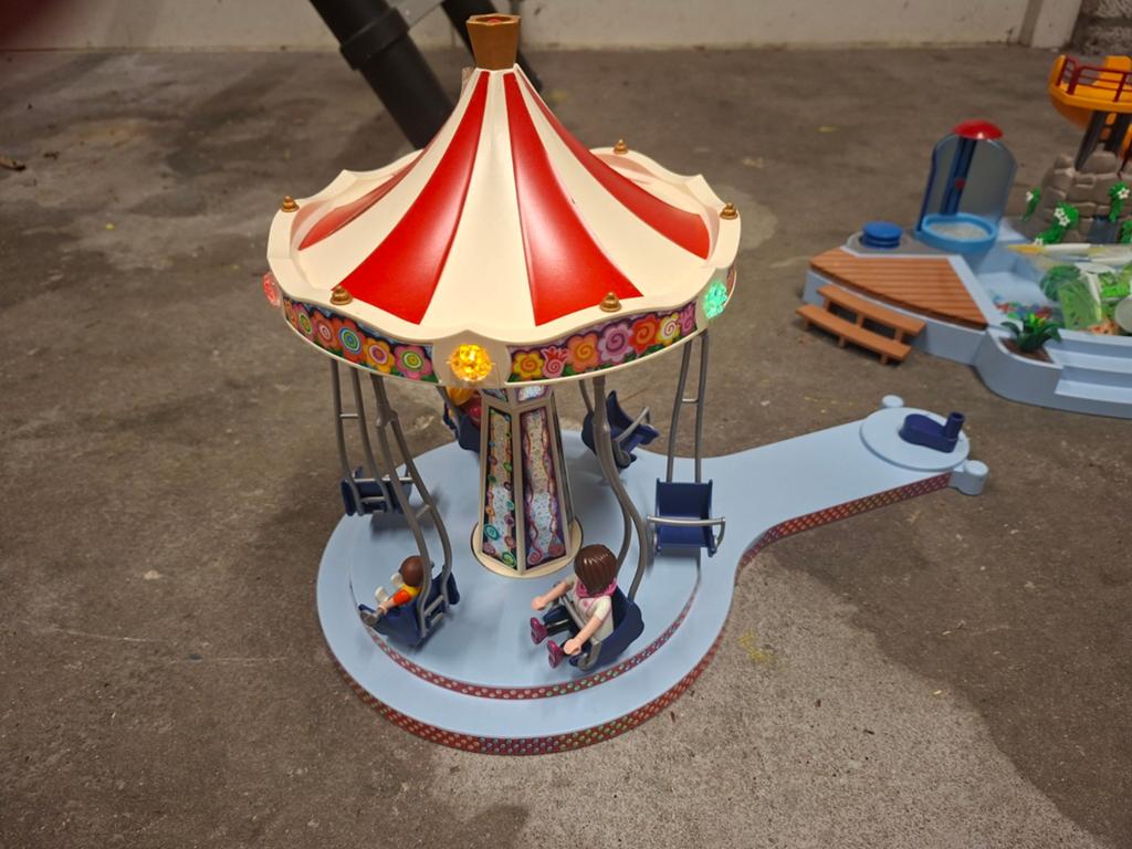 Playmobil Kermis Zweefmolen met verlichting, Kinderen en Baby's, Speelgoed | Overig, Ophalen of Verzenden, Gebruikt, Jongen of Meisje