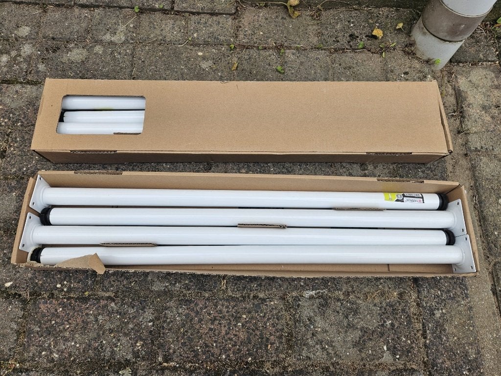 TARROX tafelpoten 70 cm wit Ø30 mm – 2x set van 4 – Hornbach, Ophalen, Tafelpoot, 50 tot 100 cm, Rond
