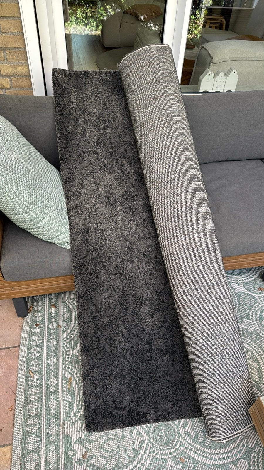 IKEA Stoense Tapijt 170x240 cm donkergrijs, Ophalen, Gebruikt, 150 tot 200 cm, 200 cm of meer