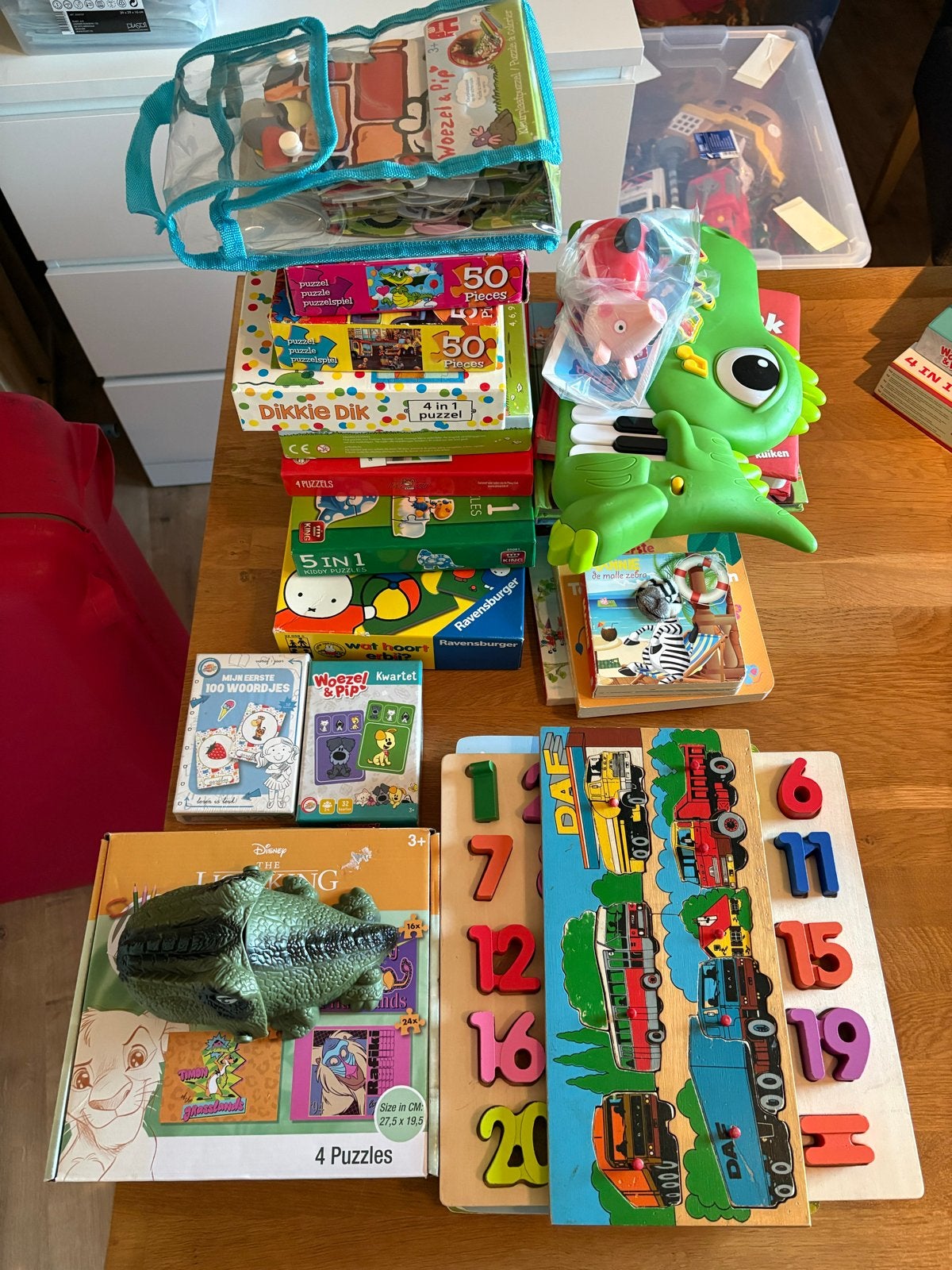 Grote partij speelgoed: puzzels, spellen en meer!, Ophalen, Gebruikt, Overige typen