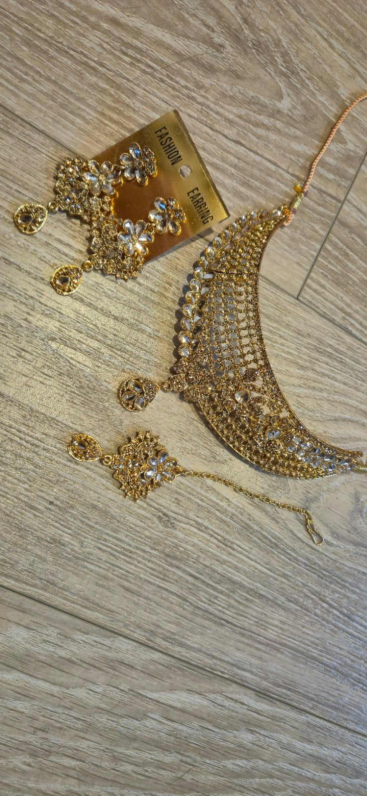 Sieradenset India, Sieraden, Tassen en Uiterlijk, Kettingen, Overige materialen, Nieuw, Ophalen of Verzenden, Met edelsteen