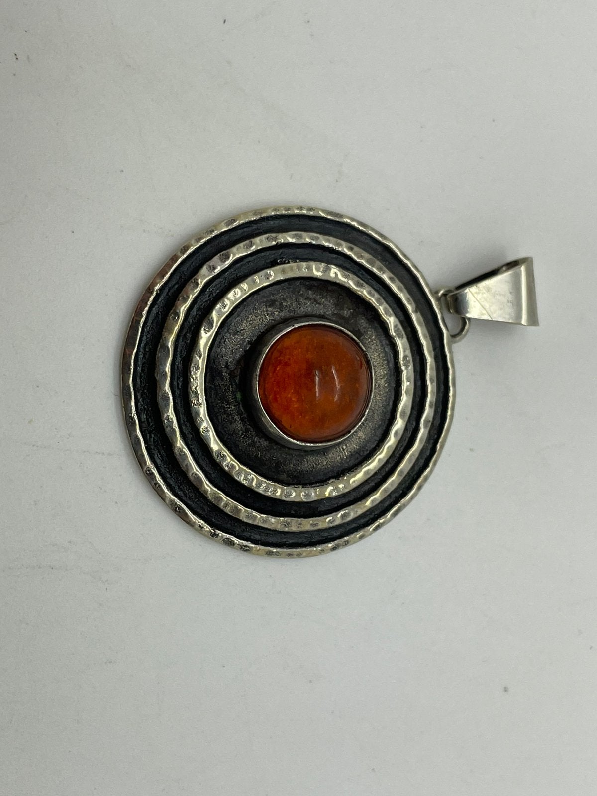 F144 Prachtige zilveren hanger Georg Kramer, Ophalen of Verzenden, Zilver, Hanger, Met edelsteen