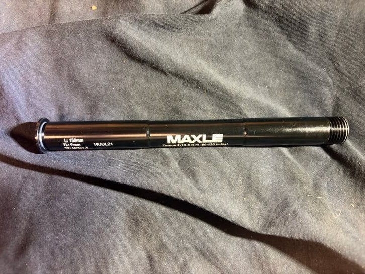 Rockshox stealth Maxle steekas M15 x 1.5, Fietsen en Brommers, Ophalen of Verzenden, Zo goed als nieuw, Voorvork, Aluminium
