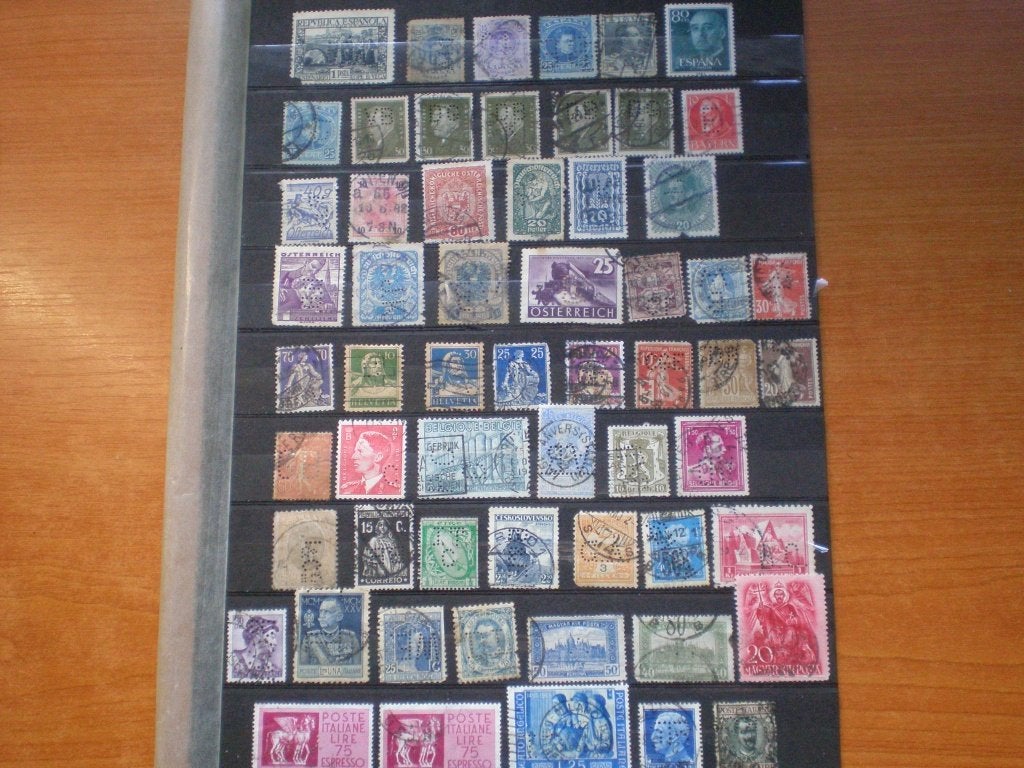 Europa allerlei perfins ( X 201), Ophalen of Verzenden, Overige landen