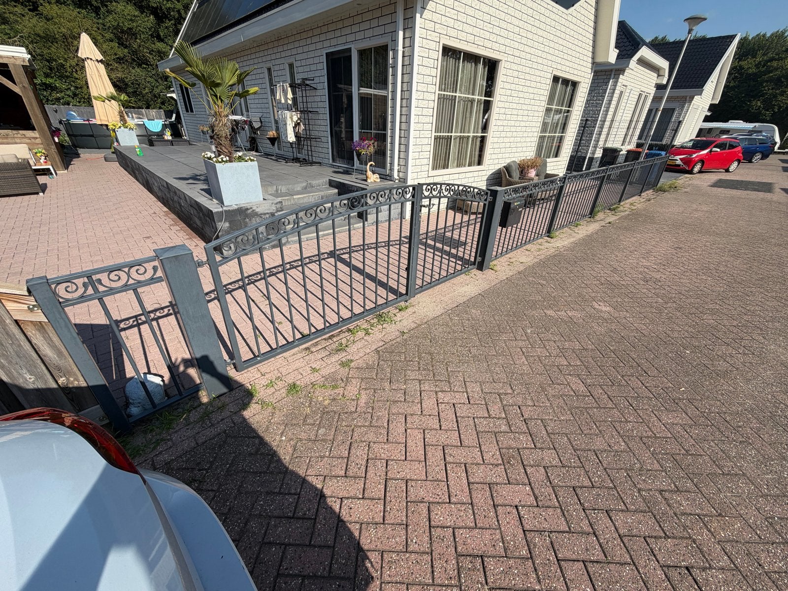14 meter sierhekwerk van ABC Hekwerken, Ophalen, Met poort, Gebruikt, Sierhekwerk
