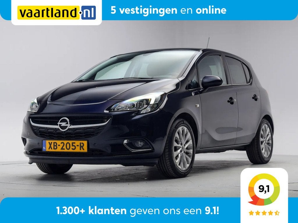 Opel Corsa 1.0 Turbo Online Edition [Navi Cruise Camera ], Auto's, Voorwielaandrijving, Gebruikt, Blauw, Origineel Nederlands