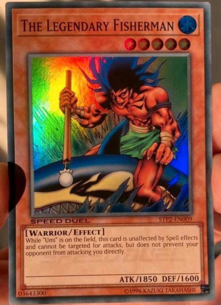 Yu-Gi-Oh! The Legendary Fisherman STP2 Duel Promo !, Ophalen of Verzenden, Zo goed als nieuw, Losse kaart, Foil