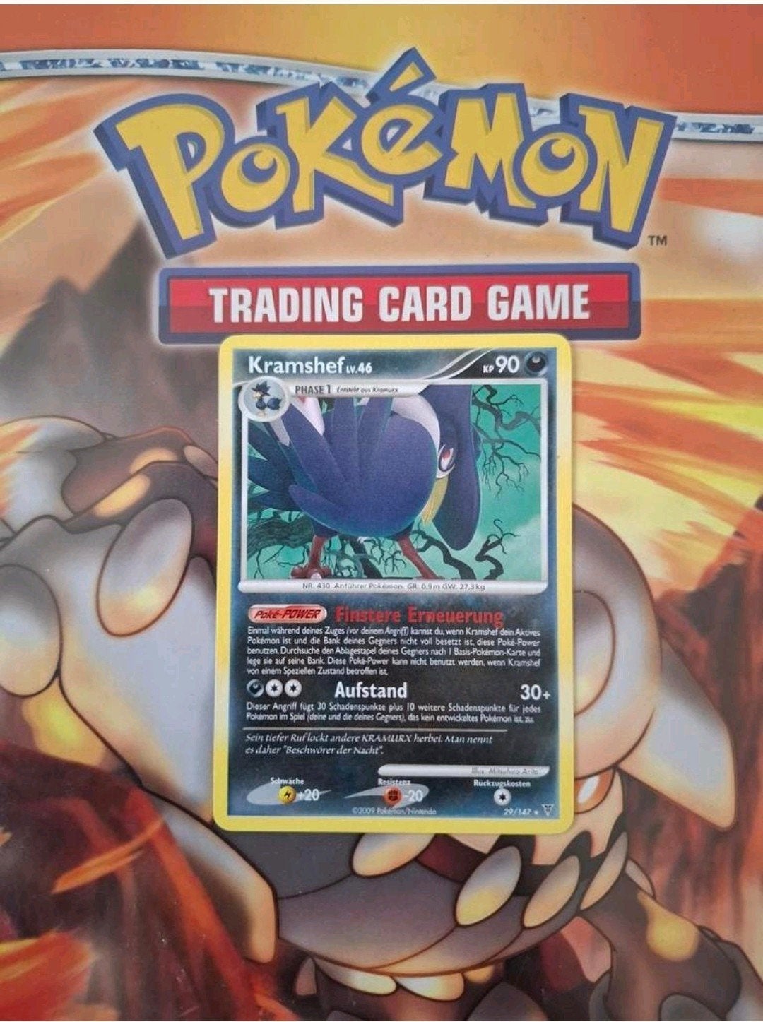 Honchkrow 29/147 Pokemon Platinum Supreme Victors rare, Ophalen of Verzenden, Gebruikt, Losse kaart