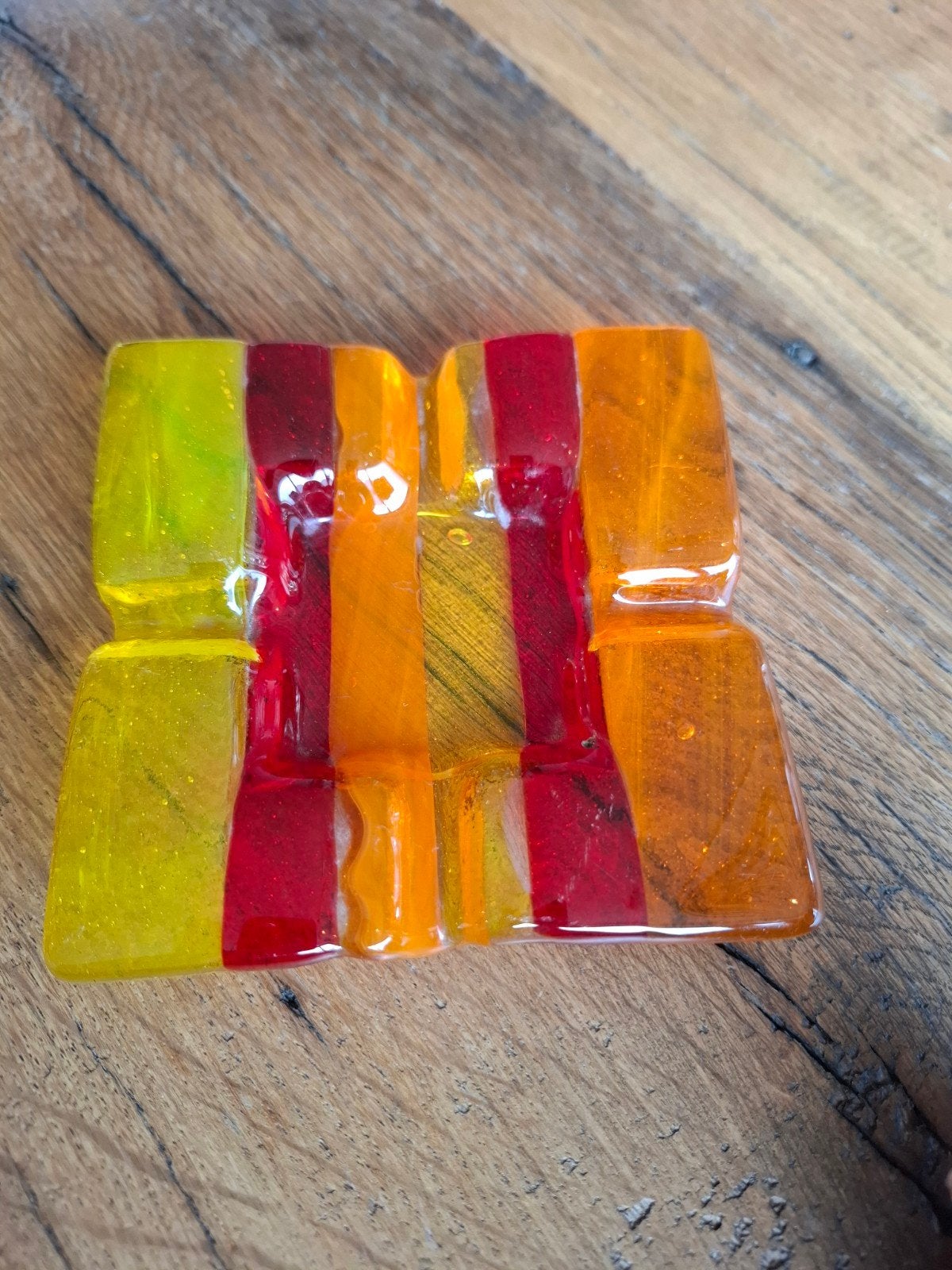 Vintage fused glass asbakje, Antiek en Kunst, Antiek | Glas en Kristal, Ophalen of Verzenden