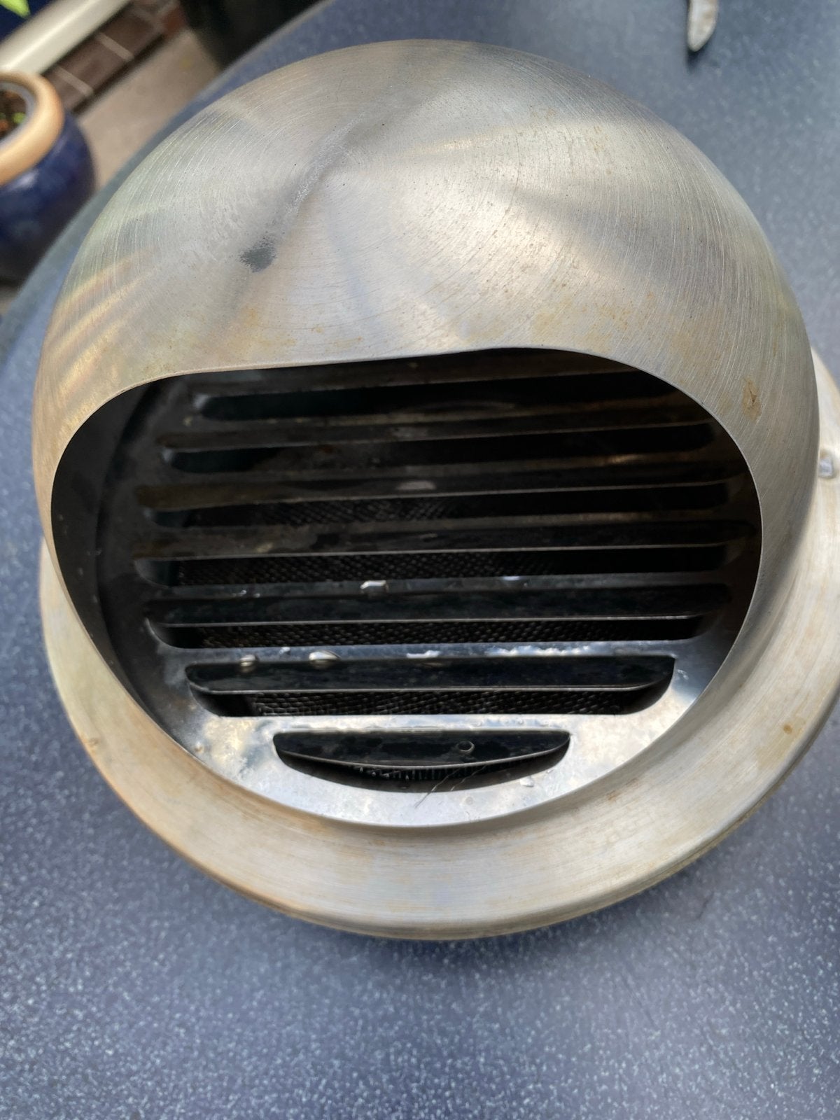 RVS Muurrooster voor ventilatie of afzuiging, Ophalen, Gebruikt, Ventilator en Afzuiger