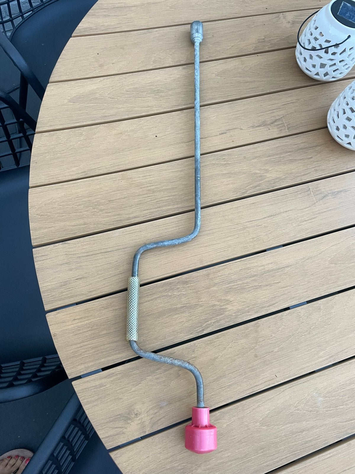 Slinger voor caravan poten uit te draaien, Caravans en Kamperen, Caravan accessoires, Ophalen, Gebruikt