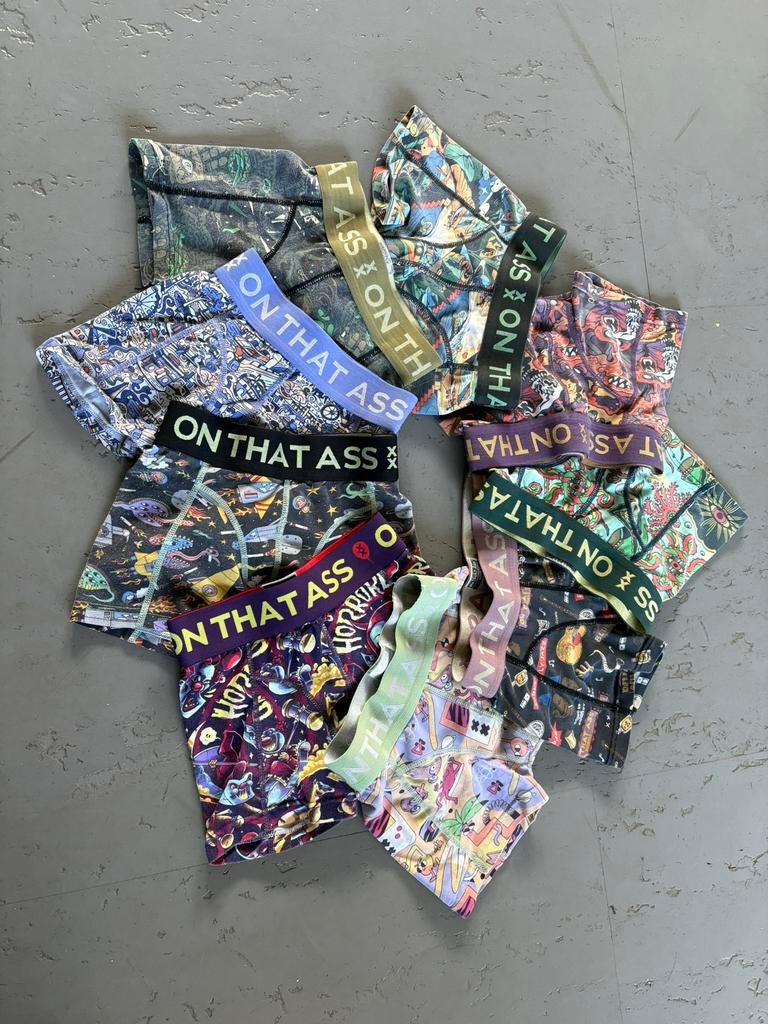 9 x On thas ass boxers maat 104, Kinderen en Baby's, Maat 104, Verzenden, Zo goed als nieuw, Jongen
