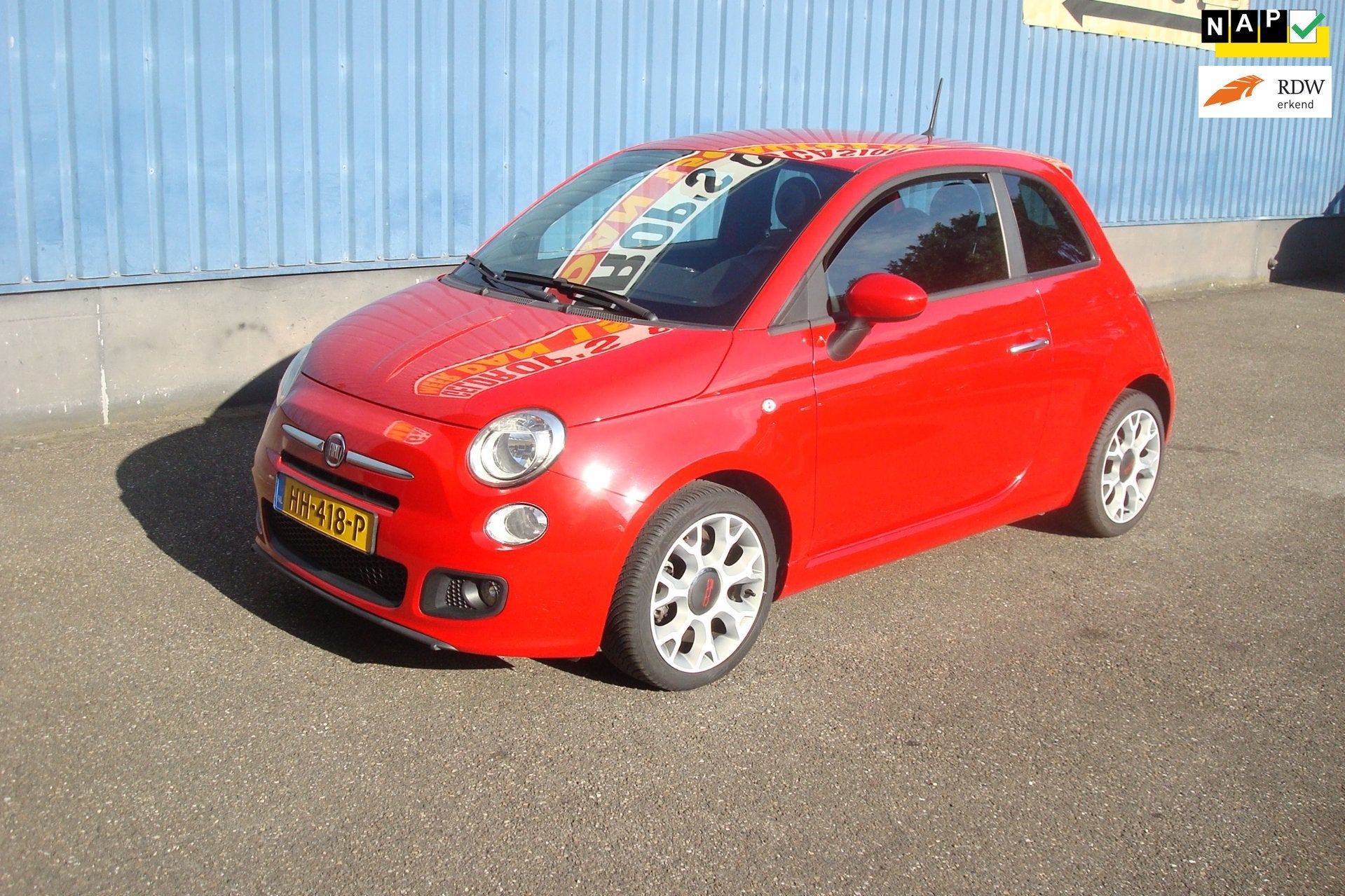 Fiat 500 0.9 TwinAir Turbo 500S, 1E eigenaar NL auto, airco, Gebruikt, Leder en Stof, 905 kg, Origineel Nederlands