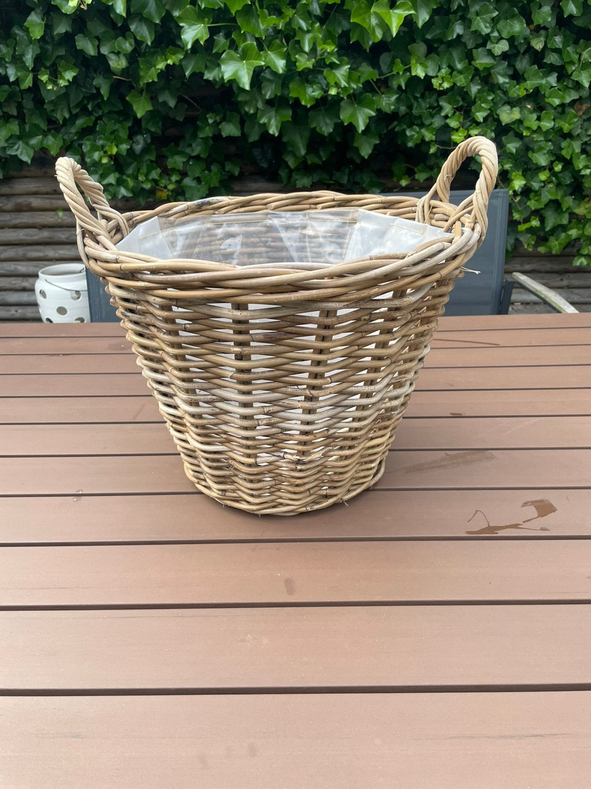 Rieten mand hoogte en diameter ca 30 cm, Overige materialen, Rond, Zo goed als nieuw, Minder dan 40 cm