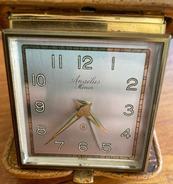 Vintage Angelus Minor 8-daags reisklokje, Ophalen of Verzenden