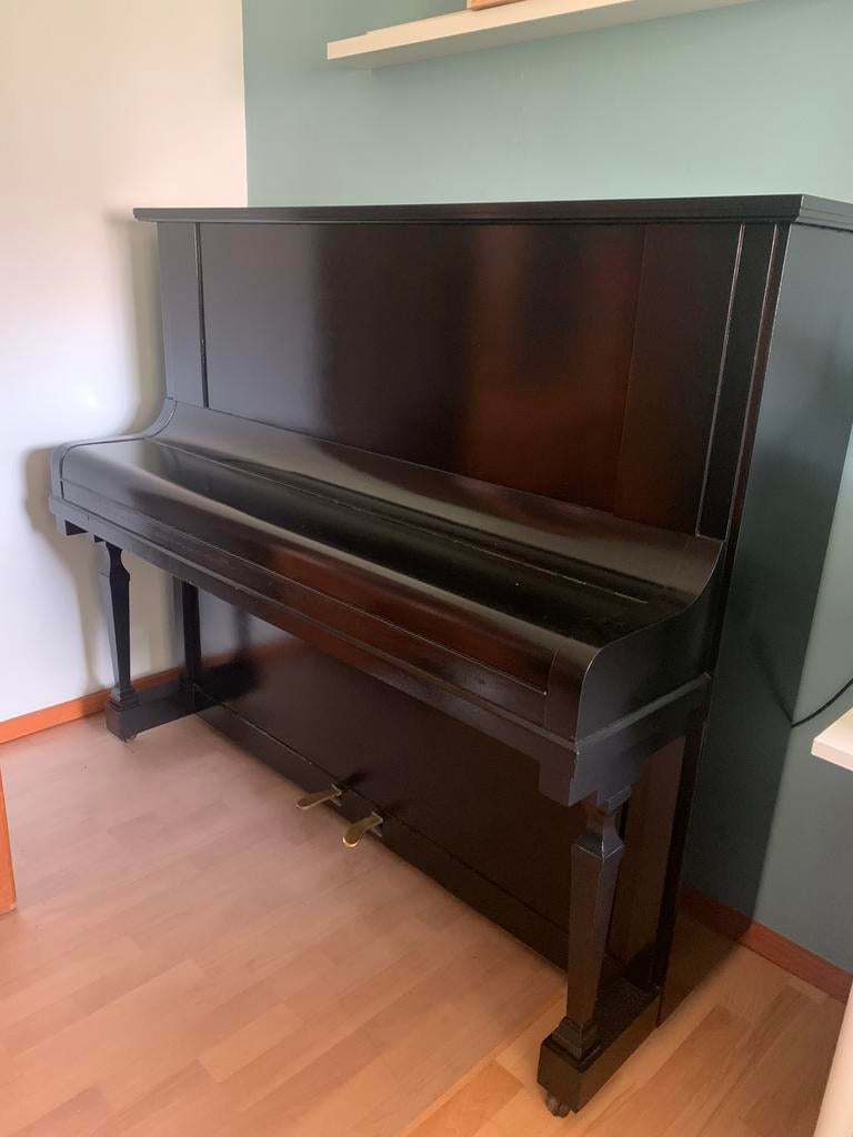 Steinberg piano met metalen klankkast, zwart, Ophalen, Gebruikt, Zwart, Piano