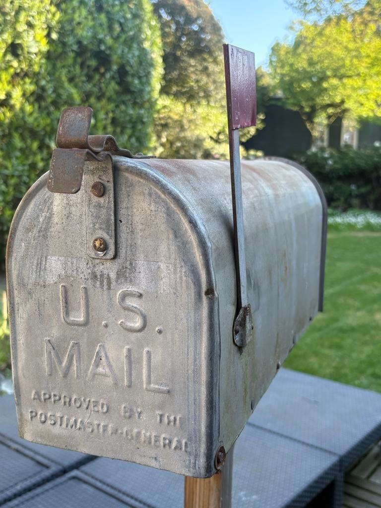 Originele Amerikaanse brievenbus - U.S. Mail, Tuin en Terras, Brievenbussen, Ophalen of Verzenden, Gebruikt, IJzer, Wandbrievenbus