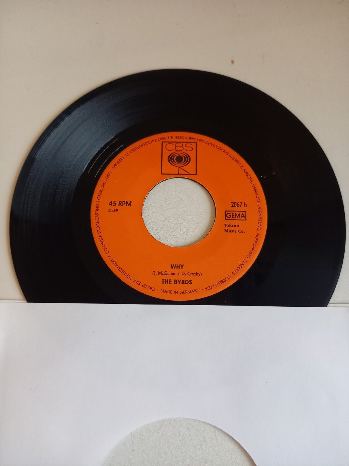The Byrds - Eight Miles High / Why (Single, 1966), Cd's en Dvd's, Vinyl Singles, Gebruikt, Originele persing, Rock en Metal, 7 inch