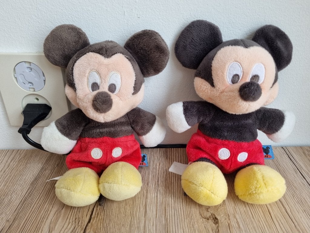 2 x Mickey Mouse Knuffel Pluche Disney Nicotoy Simba Dickie, Verzenden, Gebruikt, Pop