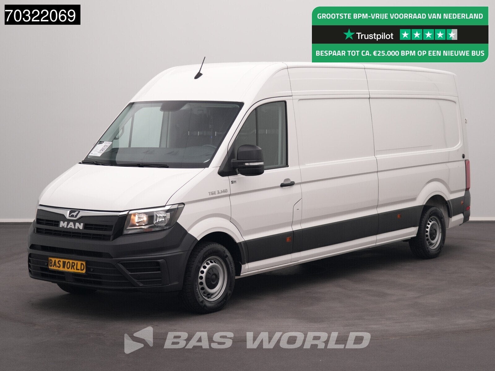 MAN TGE 3.140 L4H3 Airco Cruise Camera Parkeersensoren v+a E, Stof, Gebruikt, Euro 6, 4 cilinders