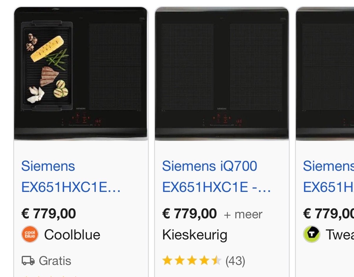 Siemens EX651HXC1E iQ700 Inductiekookplaat - Nieuw in doos, Witgoed en Apparatuur, Ophalen, Nieuw, 4 kookzones, Energieklasse A of zuiniger