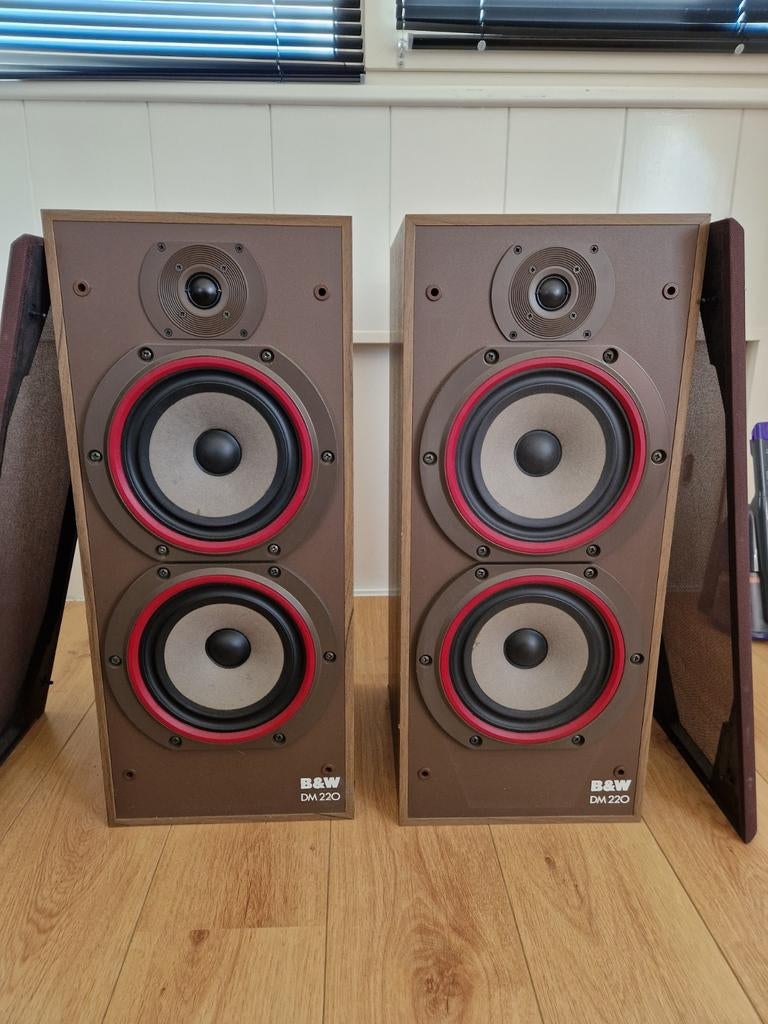 B&W DM220, Audio, Tv en Foto, Luidsprekers, Ophalen, 120 watt of meer, Front, Rear of Stereo speakers, Overige merken