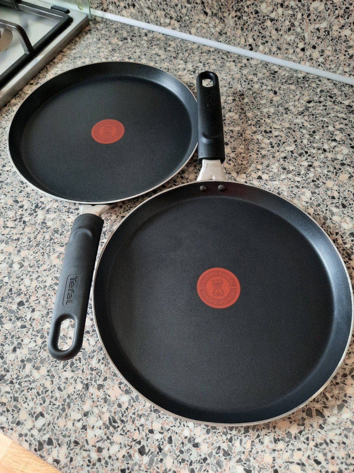 2 Pannenkoekenpannen Tefal, Ophalen of Verzenden, Zo goed als nieuw