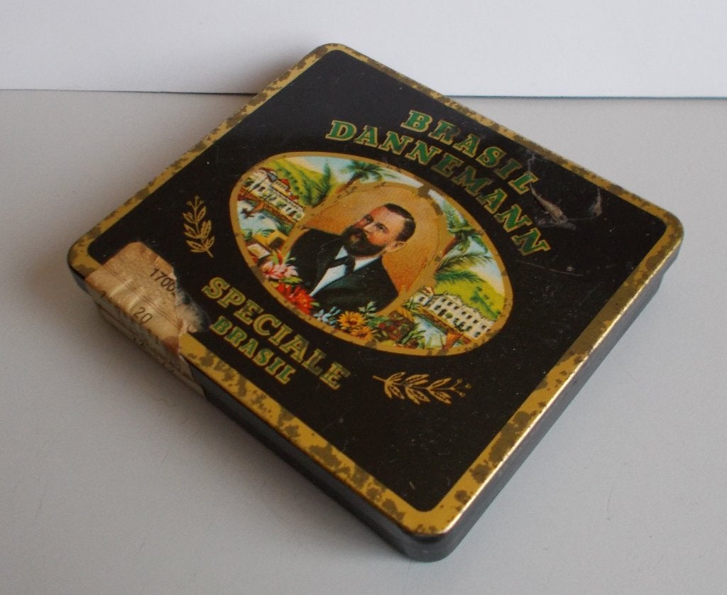 Sigarenblik - Dannemann Speciale Brasil., Verzamelen, Ophalen of Verzenden, Gebruikt, Tabaksdoos of Verpakking
