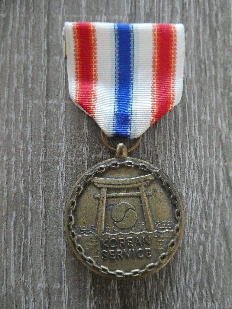 US Korean Service Merchant Marine Medaille, Ophalen of Verzenden, Landmacht, Amerika, Lintje, Medaille of Wings