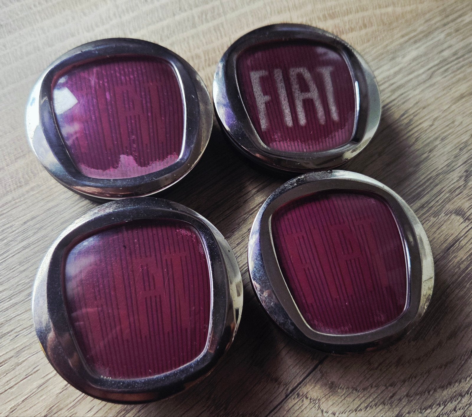 ORIGINELE FIAT 500 NAAFDOPPEN 50mm, Ophalen of Verzenden, Gebruikt