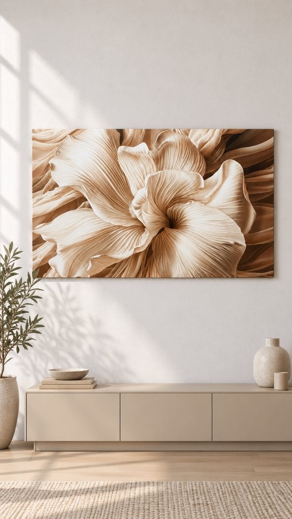 Modern Canvas Schilderij 120x80 cm print bloem wanddecoratie, Schilderij, Nieuw, 120 cm, Met ophangsysteem