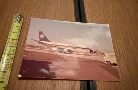 Foto Boeing 737-200 Lufthansa, Ophalen of Verzenden, Gebruikt, Kaart, Foto of Prent