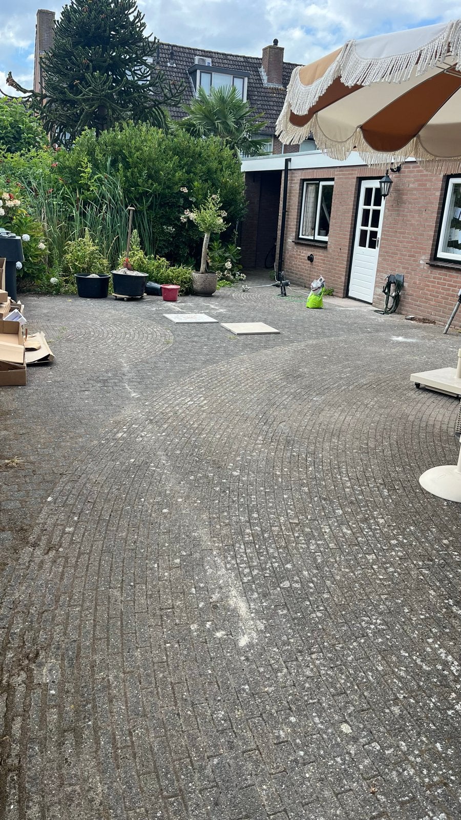 Klinkers 10x10 en waaltjes 20x4,5, Ophalen, Gebruikt, Klinkers, 10 m² of meer