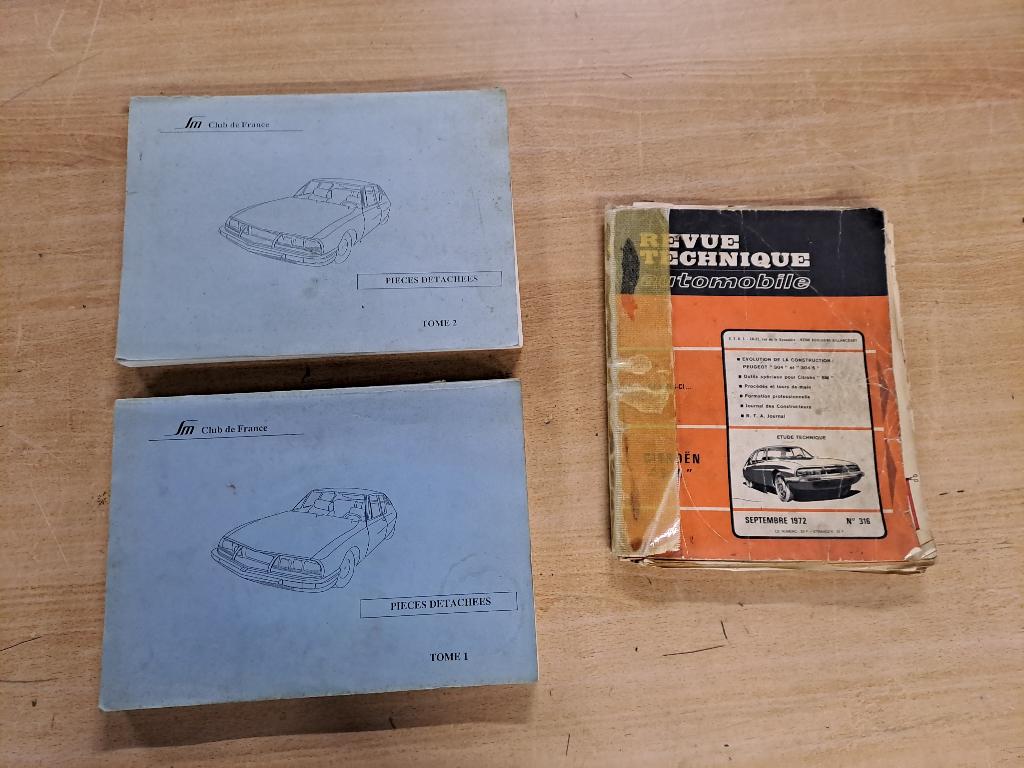 Wegens garage opruiming: set onderdelenboeken tbv Citroen SM, Ophalen of Verzenden, Gebruikt, Oldtimer onderdelen