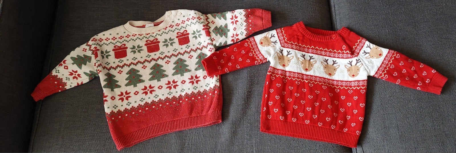Kersttruien voor baby's, maat 74, H&M, Primark, Ophalen of Verzenden, Zo goed als nieuw, Truitje of Vestje