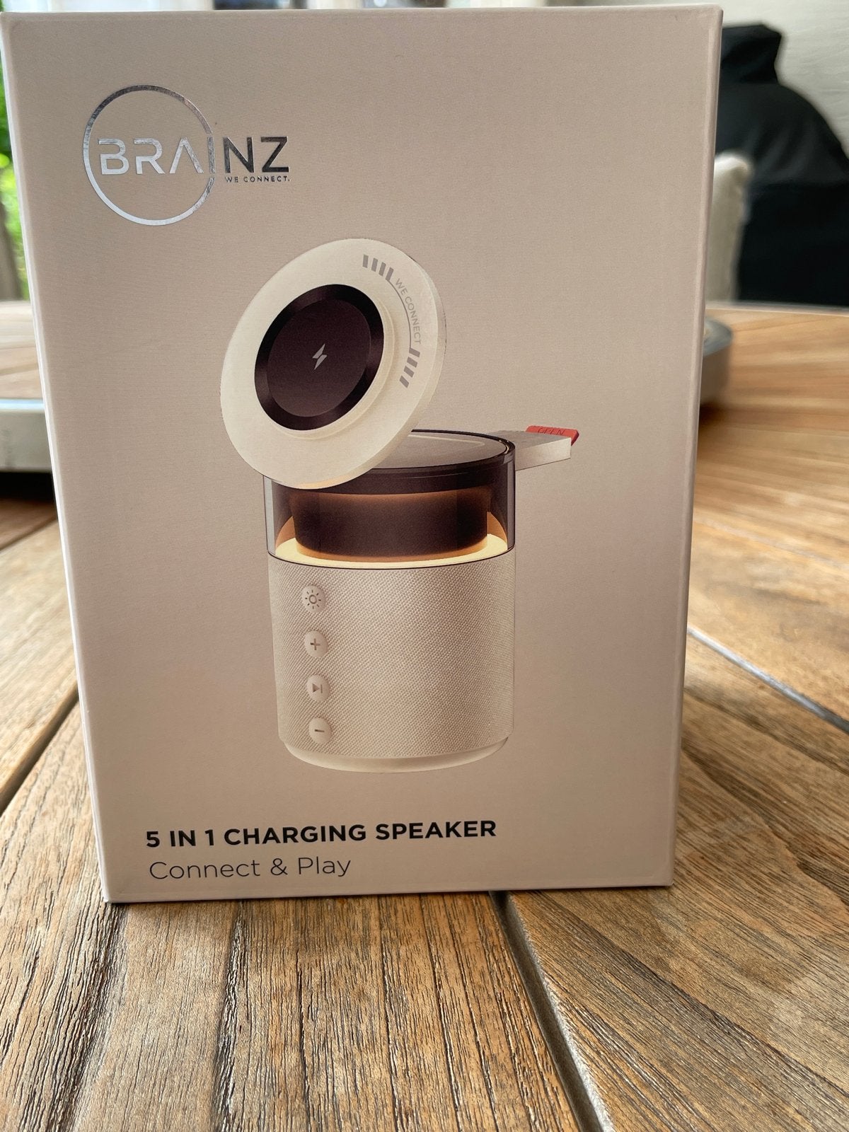BRAINZ 5-in-1 Oplaadbare Speaker met Draadloos Opladen, Overige merken, Nieuw, Ophalen of Verzenden, Draagbare speaker