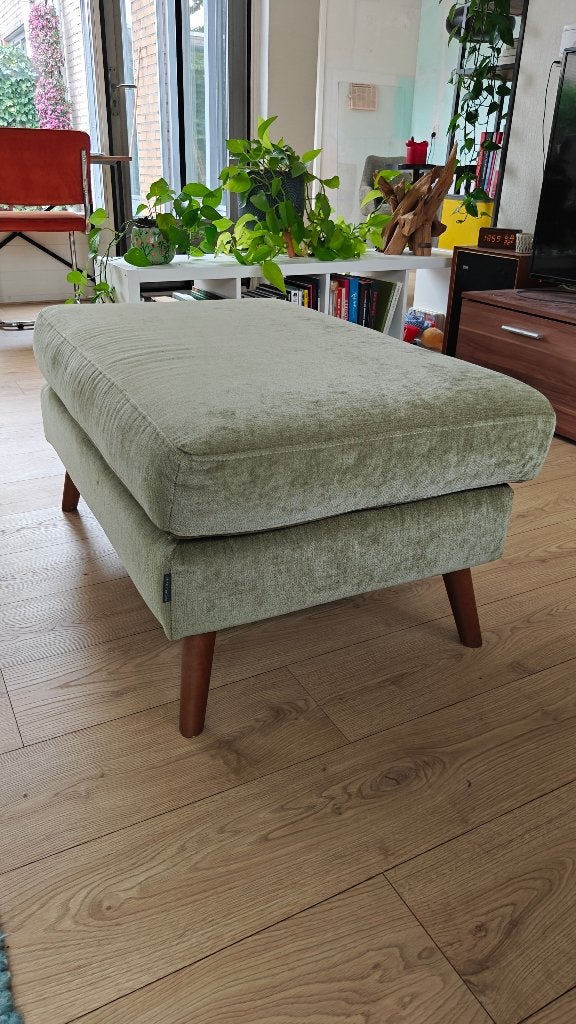 Hocker groen 90x60, Huis en Inrichting, Banken | Voetenbanken en Poefen, Ophalen, 50 tot 75 cm, Zo goed als nieuw, 75 tot 100 cm