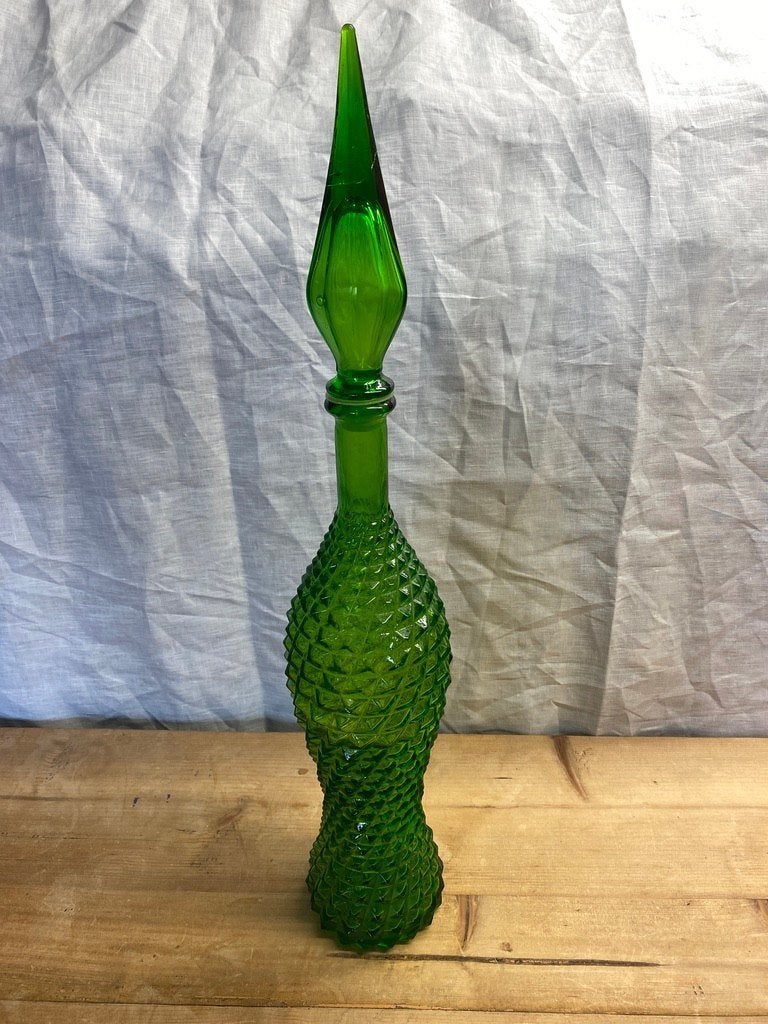 Karaf vintage empolie van glas uit italy, Antiek en Kunst, Ophalen