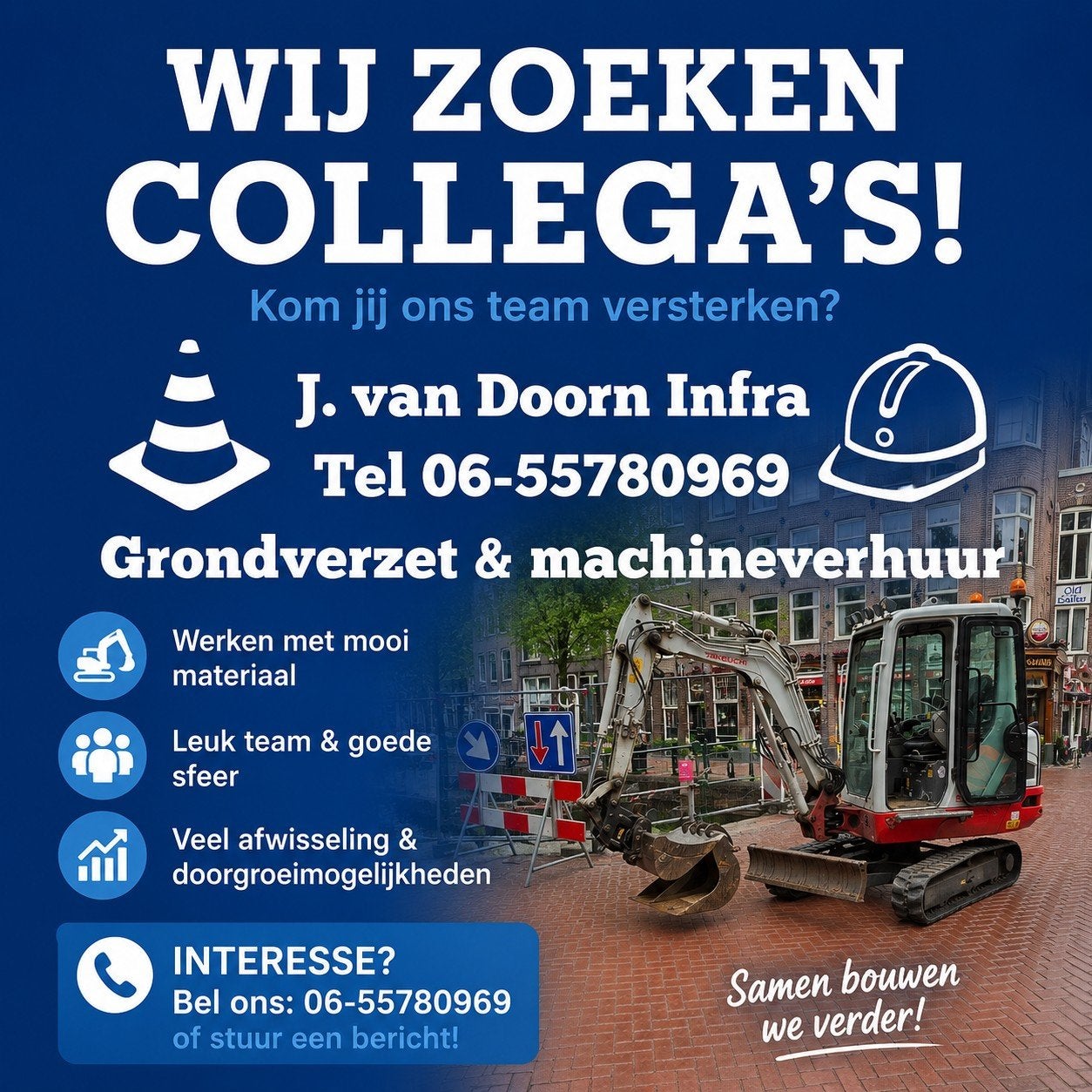 grondwerkers en stratenmakers gezocht, 33 - 40 uur, Overige niveaus, Overige vormen
