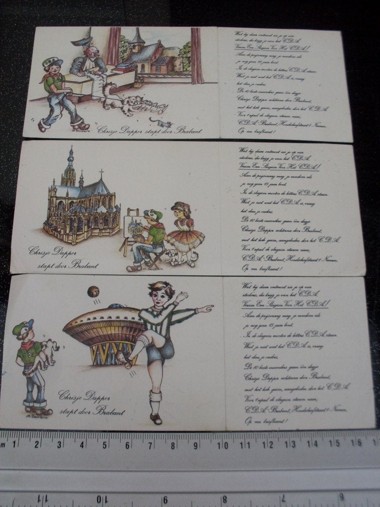 3x sticker CDA Chrisje Dapper stapt door Brabant provincie, Verzenden, Zo goed als nieuw, Bedrijf of Vereniging