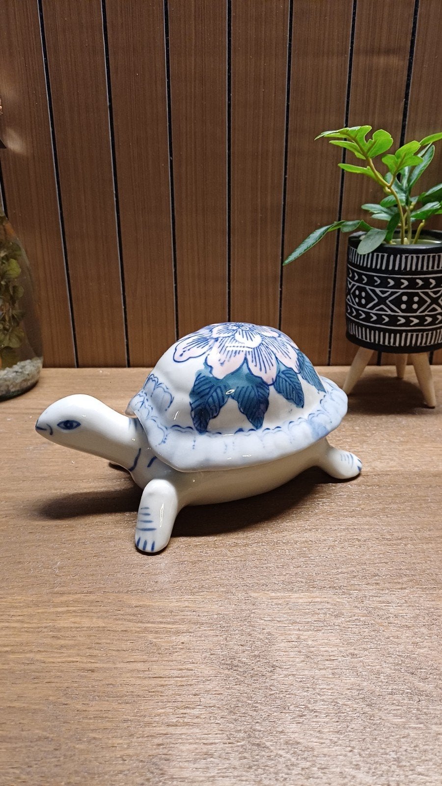 Vintage Chinees porseleinen schildpad dekseldoosje, Ophalen of Verzenden