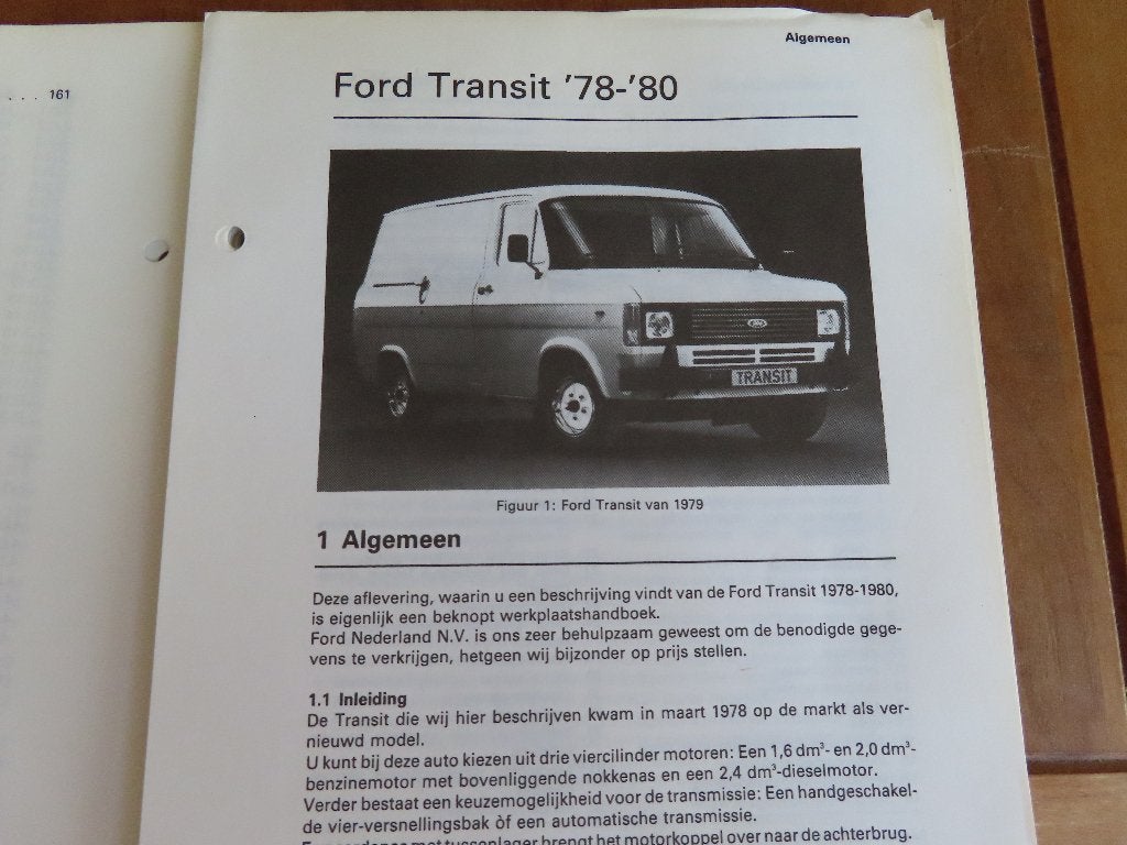 Vraagbaak Ford Transit benzine, Transit 2.4 diesel af 1978, Ophalen of Verzenden