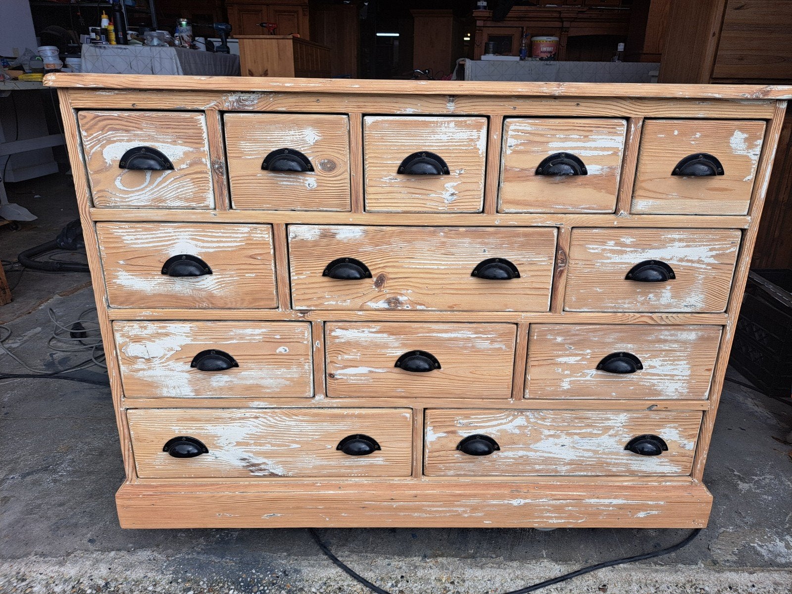 oud grenen ladekast commode lades