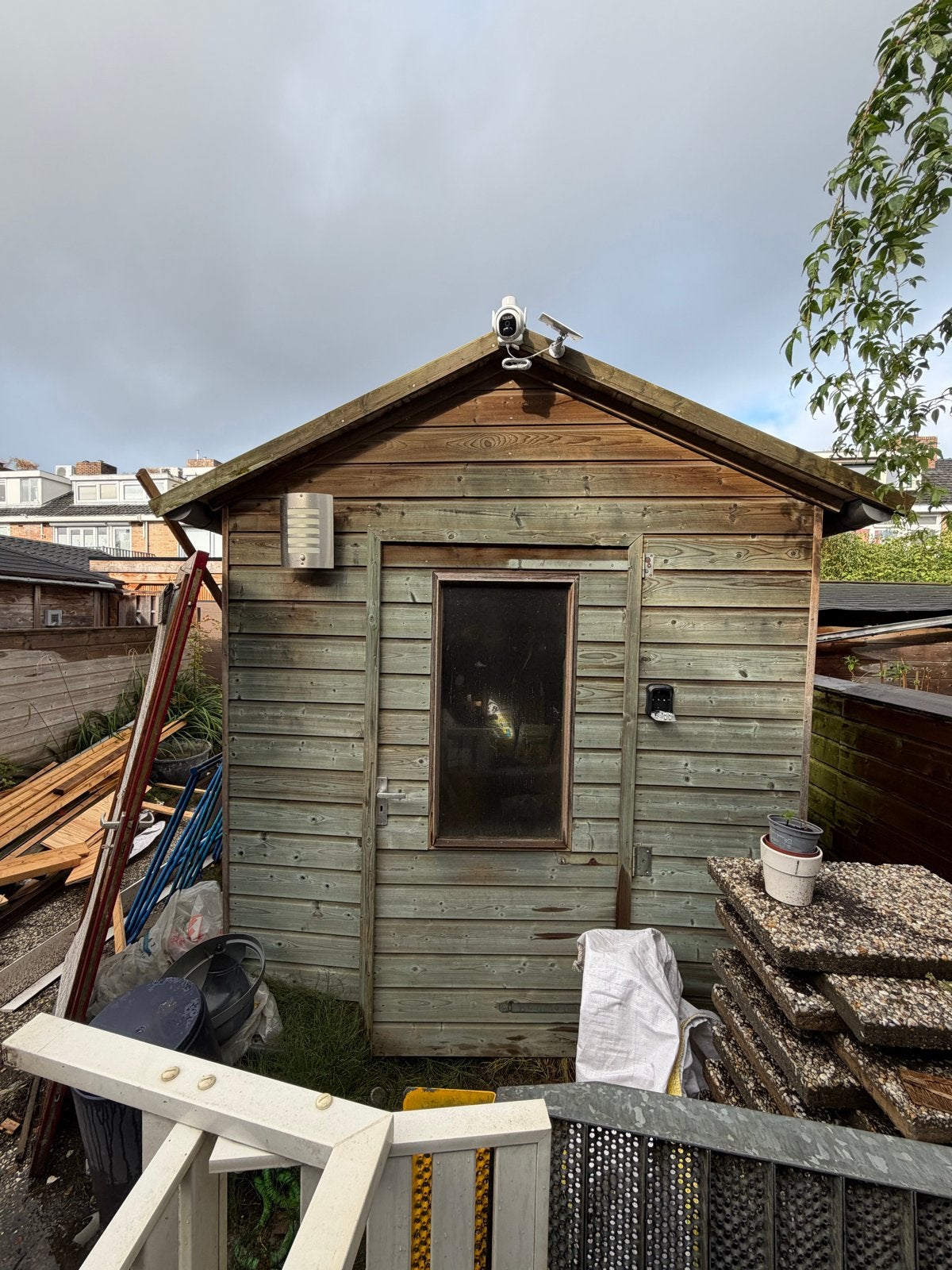 Houten Tuinhuisje/Berging - 2.2m breed, 4.25m diep, nok 2.80, Ophalen of Verzenden, Gebruikt, Hout, Overige typen
