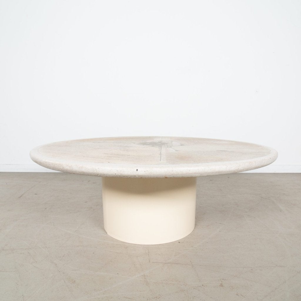 1x Paul Kingma Tableaux Salontafel Rond Crème Natuursteen Ø1, Huis en Inrichting, Tafels | Salontafels, Niet ingevuld, Overige materialen